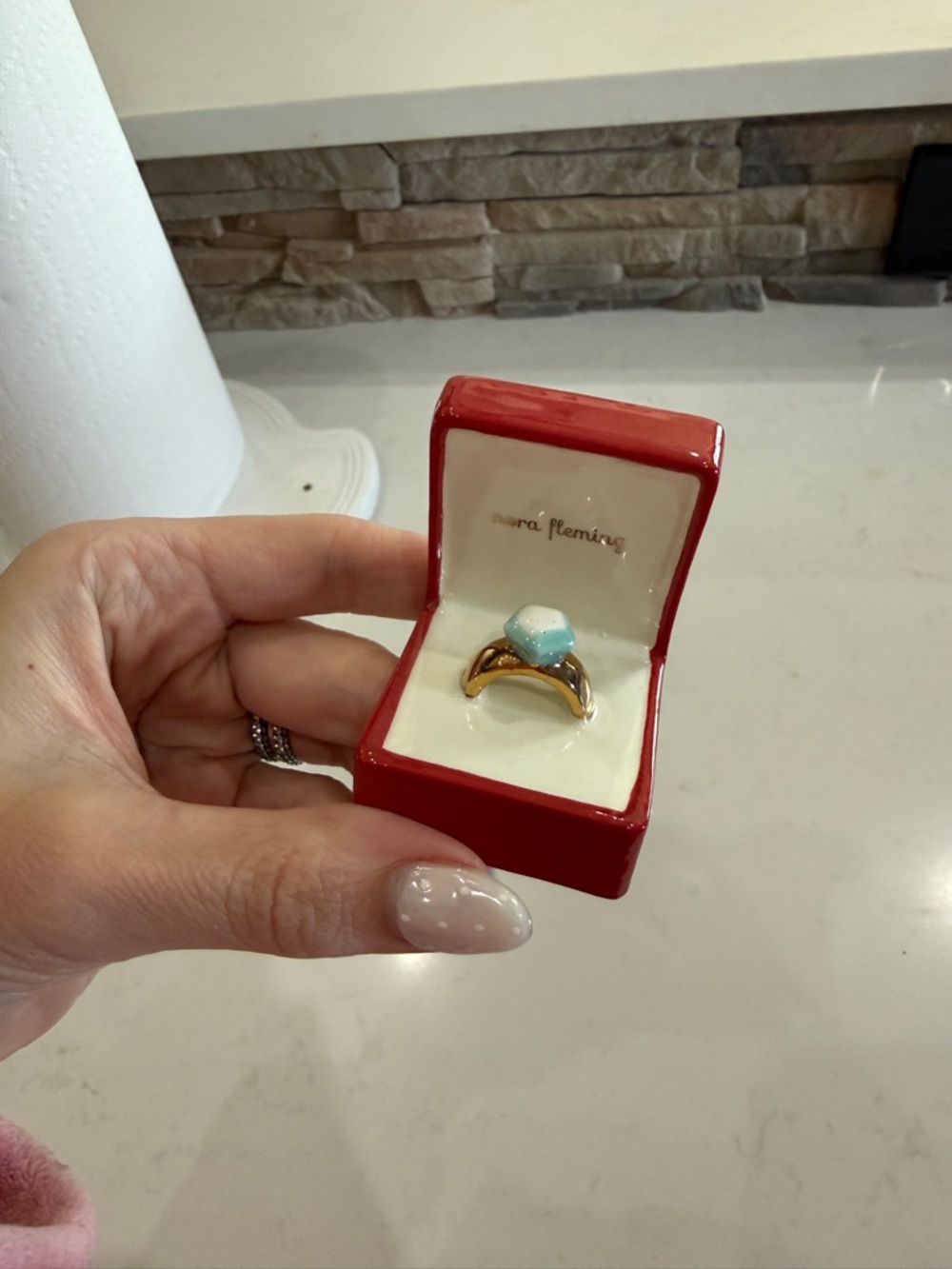 Nora Fleming mini attachment - wedding/engagement ring